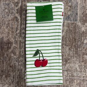 kate spade Green & White Striped Kitchen Towels, Set Of Three